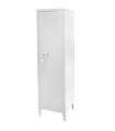 Vestiaire style industriel en métal blanc 38x38x137cm