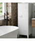 Vestiaire style industriel en métal blanc 38x38x137cm
