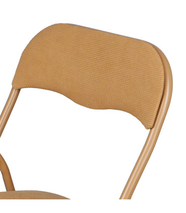 Chair foldable grey and black metal- 44x48x80cm