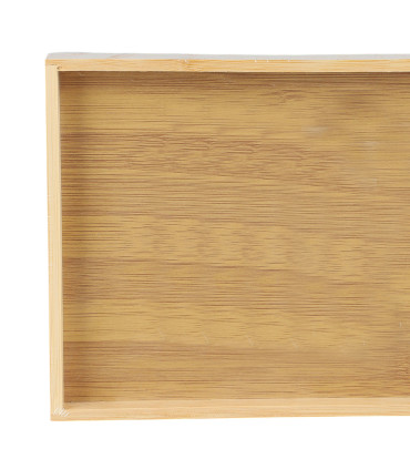 Plateau service café en bambou rectangulaire 27x18x2cm